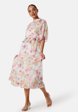 VILA Vivoline 2/4 midi flounce dress Klær