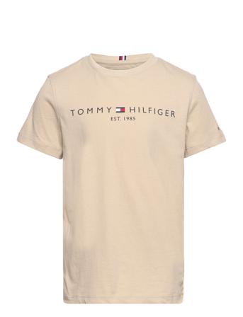U Essential Tee S/S T-shirts Short-sleeved Beige Tommy Hilfiger