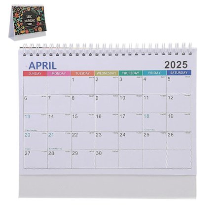 Pöytäkalenteri 2025 Kuukausikalenteri Seisova Pöytäkalenteri Pöytä Vapaasti seisova Kalenteri Koristeellinen Painatus Kuukausikalenteri 