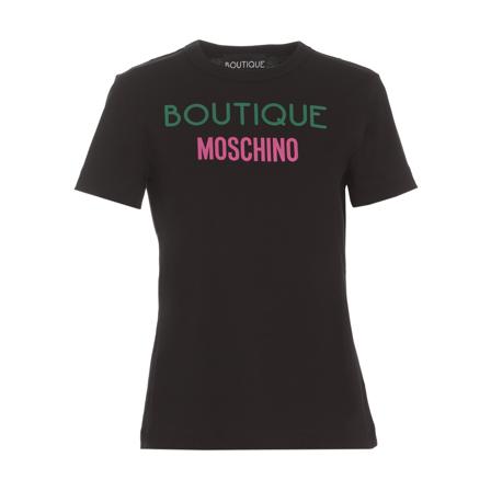 Moschino, T-Shirts Czarny, Kobieta, Rozmiar: S