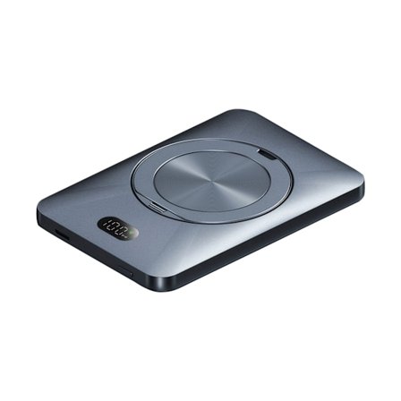 Phone Power On Go Snabbladdande Powerbank Med 15W Trådlös grå