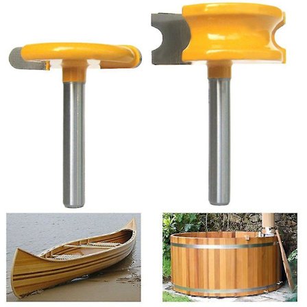 2 stk 1/4'' Skaft Kano Fløyte Bead Router Bits Sett