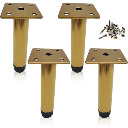 Møbelben 4 Tommer, Moderne Metal Sofa Ben Møbelstøttefødder