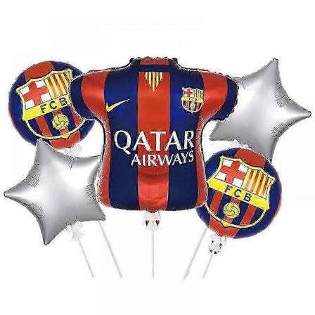 5 Folieballonger for fotballbursdagsfestdekorasjoner for fans 2025 (FMY)