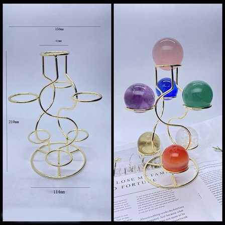 Seven Crystal Ball Sete Ball Display Stand Krystall Ball Bracket