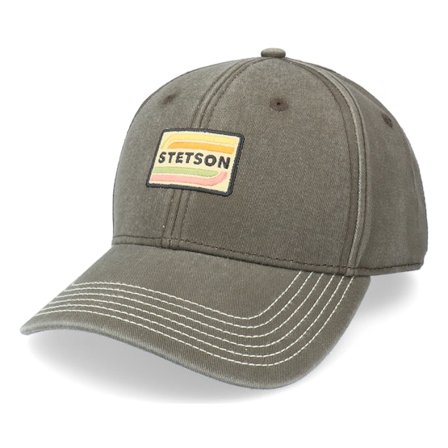 Stetson - Vert adjustable Casquette - Baseball Cotton Olive Adjustable @ Hatstore