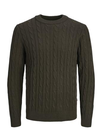 Jjeross Knit Crew Neck Sn Khaki Jack & J S
