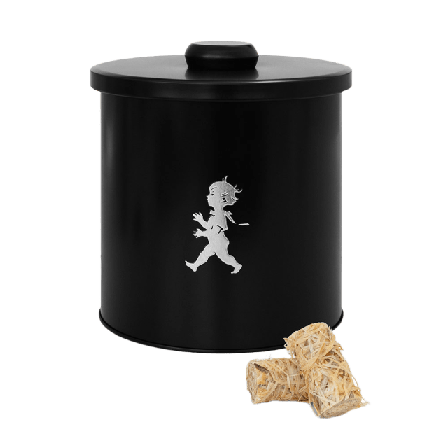 Solstickan Design Förvaringsburk med lock - Rund Förvaring Svart Ø16,5 h17