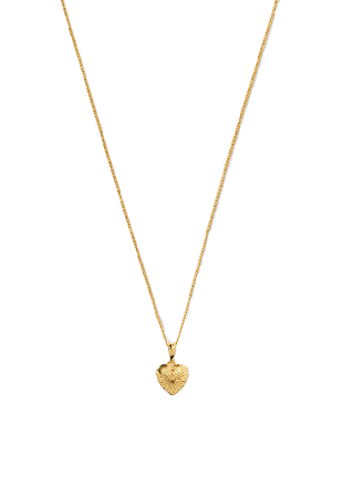 Syster P Sunburst Heart Necklace Gold Halsband Dam Guld ONESIZE