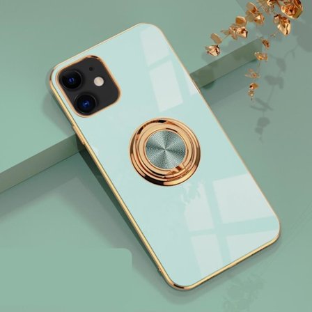 Lyxigt Stilrent skal iPhone 12 Pro Max med ring ställ-funktion Guld