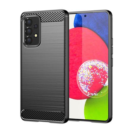 Samsung A53 5g Skal Gummi I Kolfiberdesign Svart