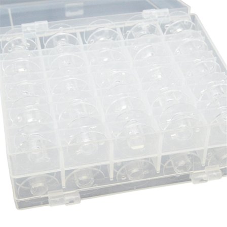 50 kpl ompelukoneen puolaa, yleiskäyttöiset ompelukoneen puolat muovinen ompelukoneen puola säilytyslaatikolla