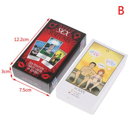 1 låda tarotkort för älskare Sex tarotkort Par roliga kort Ga flerfärgad B Multicolor B