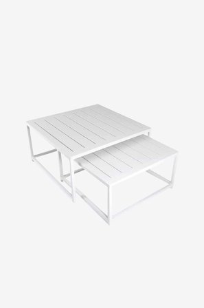 Fritab - Satsbord Easy 60 x 60 x 31 cm, 70 x 70 x 36 cm - Hvit - Sofabord - Fra Homeroom