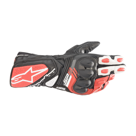 Motorradhandschuhe Alpinestars SP-8 V3 Schwarz/Weiß/Hellrot XL