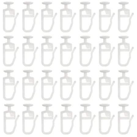 200-pak gardinglidere med 8,3 mm hovedfoldbare glideskinne glidkroge til gardiner Y