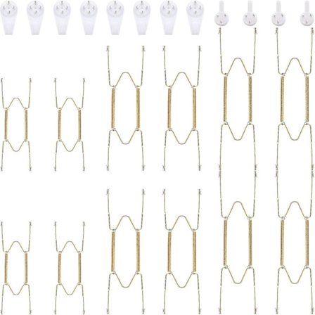 12 stk Usynlige Pladeophæng Væghængere Rustfrit Stål