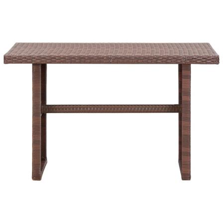 Vidaxl Trädgårdsbord Brun 110x60x67 Cm Konstrotting Brun