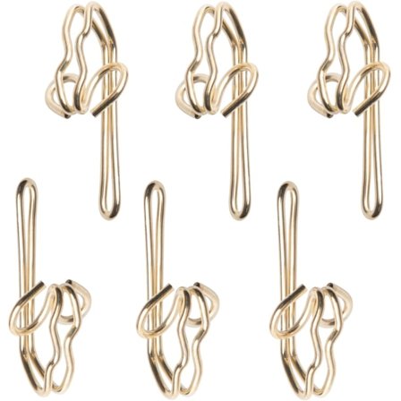 Gardinkrokar Metall Gardinband Draperikrokar för gardiner 2,9x1,2cm (100-pack guld)...... Guld