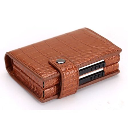 Praktiskt Kraftfull Korthållare från Jensen i Aluminium Pu-Läder