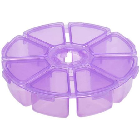 1 Pakkaus Pyöreä 8-osastoinen Säilytyslaatikko, Helppo Kantaa