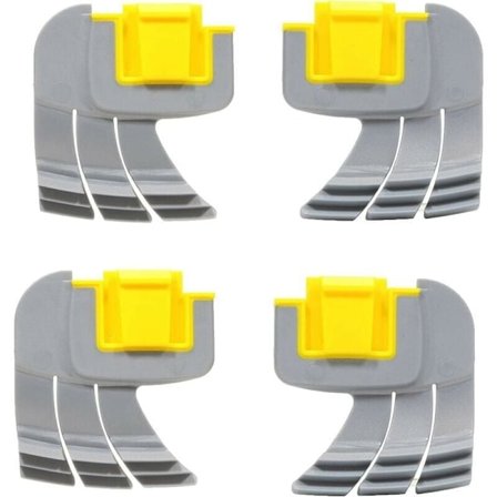 4-pakning syklonisk sentrifugal skrubbebørste R0714400 for Zodiac mx8 mx6 Elite bassengrenser