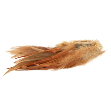 Natures Spirit Strung Saddle Hackles - Brown Dyed Natural Brown