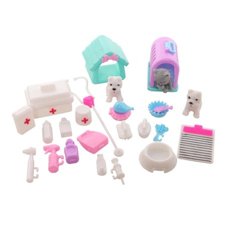 26PCS Baby House og Lele Barbie Baby Læringstilbehør Mini