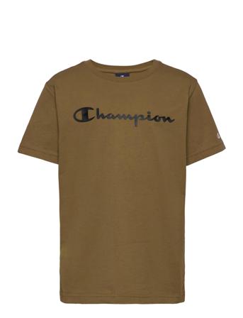 Crewneck T-Shirt T-shirts Short-sleeved Grön Champion