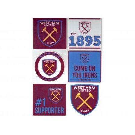 West Ham United FC Bildekal-set (6-pack) En storlek Claret Re