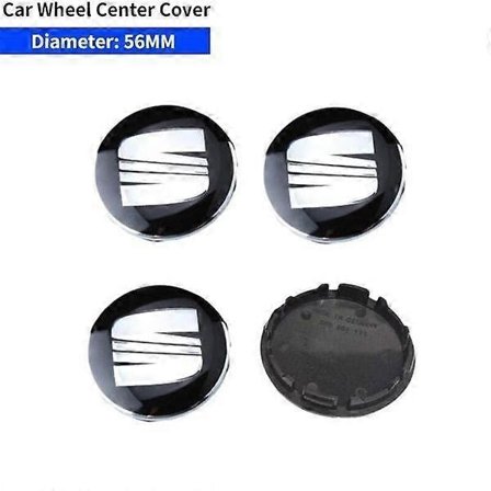 4 stk. 56 / 63 mm Bilhjul Centerkapsler Nav Fælgdæksel Til Seat Leon Alhambra Toledo Cupra Arona Ibiza Altea Cordoba Støvdæksel Dekoration