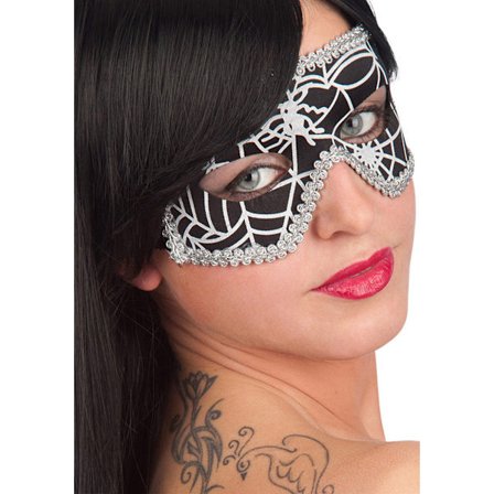 Ansiktsmask - Mask in Black Spiderweb Fabric