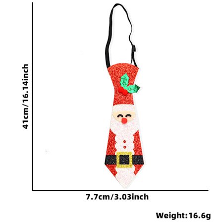 Julklapp för barn Tecknad slips Smycken Julfest Dekoration Snögubbe Älg Icke-knutande Filt Slips