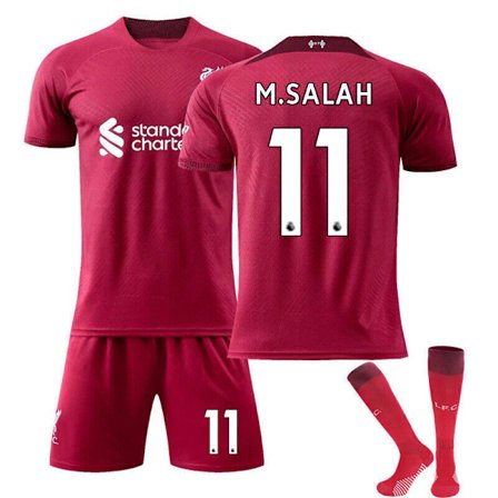 Nya Pojkar Barn Fotboll Kit Kort Skjorta Socka Set Fotboll