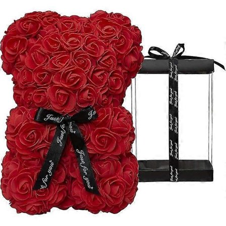 Rose Bjørn Rose Teddy Bjørn Blomstergave Sort Æske eller Valentinsdag Jubilæer Mors Dag Jul Jubilæer Bryllupsfester - Fuldt ud Han