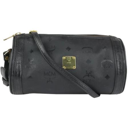 MCM Pre-owned, Pre-owned Nylon shoulder-bags Zwart, Dames, Maat:ONE Size