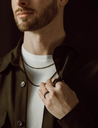 Steel & Barnett Helix Necklace - Black - ONE SIZE 50 - 60 cm