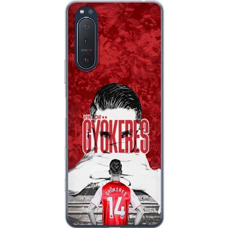 Kompatibelt Mobilskal till Sony Sony Xperia 5 II Gyökeres 14 sportmotiv med svensk fotbollsstjärna i dynamisk stil