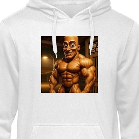 Lapsen huppari Italialainen Brainrot-puuhahmo - Lihasikas hahmo puutyylillä ja humoristisella vivahteella