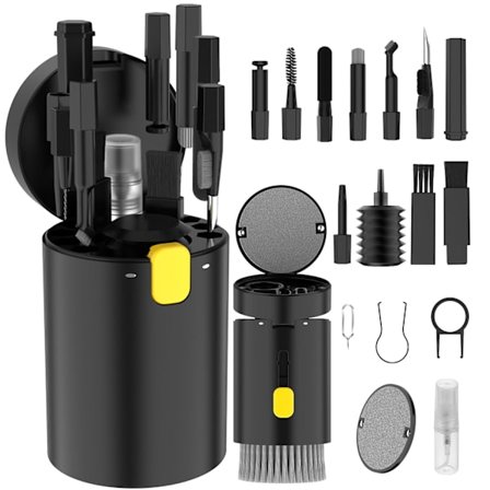 20-i-1 tangentbordsrengöringskit med tangentbordsborste, rengöringstillbehör för AirPods 1/2/3/Pro, kamera, dator, telefon, PC-rengöringspryl