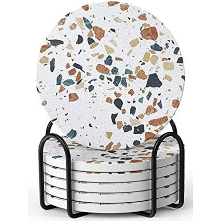 Drikkeunderlag, sugeunderlagssæt med 6 med stande, undgå F