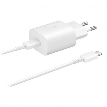 Original Samsung Ultra-Fast USB-C PD 25W, 3A Väggladdare - Vit