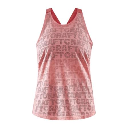 Craft Women's Core Charge Logo Singlet Women Short sleeved fitness sweater Pink XS