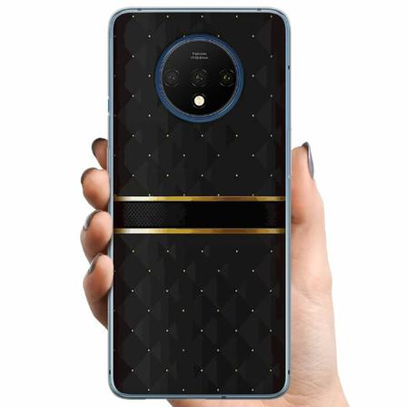 Oneplus 7t Tpu Mobilskal Golden Stripes