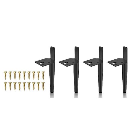 Møbelfødder Højde 14 Cm Guld Metal Bordben Maksimal Belastning 600 Kg Møbelben Sofa Fod Skabfødder 4stk Sort