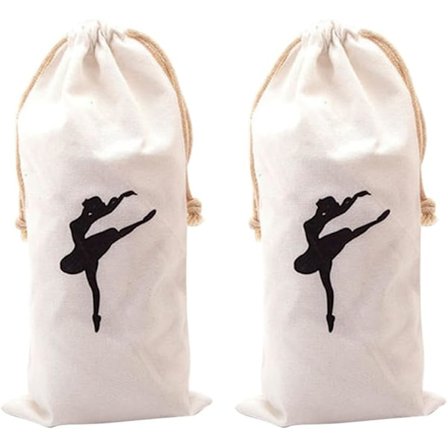 Skopose, 2 STK Ballettskoposer for Jenter Lerret Snøring Oppbevaringsposer for Tåspissko Danseposer for Enkel Organisering og Transport av Ballett Dan