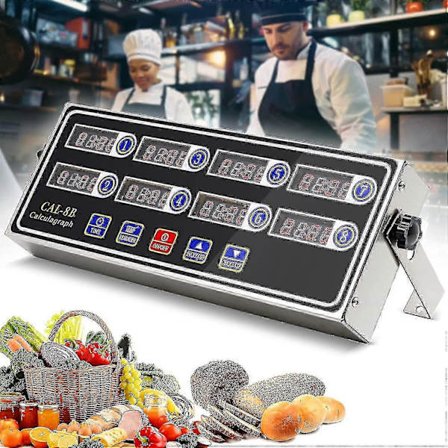 Kommersiella kökstimer för matlagning Timer Manuell Stor Timer Digital Timer 8-kanals Digitala kökstimer Kommersiell fritöspåminnare med hög ljudnivå