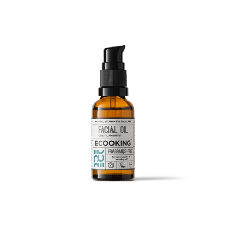 Ecooking Facial Oil 30 - Nærende Olier med Vitaminer, Intens Fugt og Pleje, Hudens Cellefornyelse