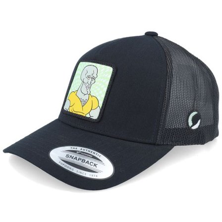 SpongeBob - Svart trucker Keps - Handsome Squidward Black A-Frame Trucker @ Hatstore