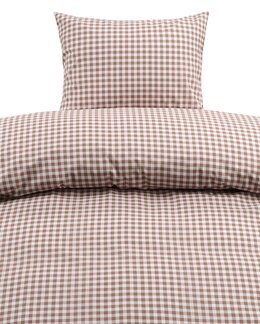 Sengetøj Märta Rutig 2-delt Brun